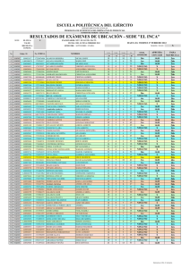 RESULTADOS DE EXÁMENES DE UBICACIÓN