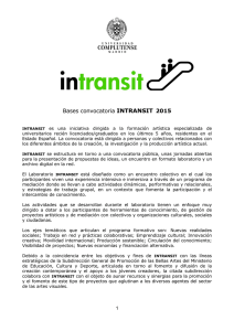 Bases convocatoria INTRANSIT 2015