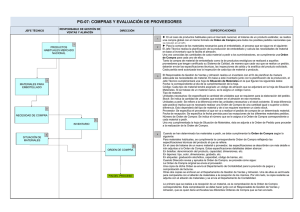 PG-07: COMPRAS Y EVALUACIÓN DE PROVEEDORES