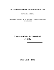 Temario-Guía de Derecho I (1513) - DGIRE