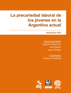 La precariedad laboral de los jóvenes en la Argentina actual