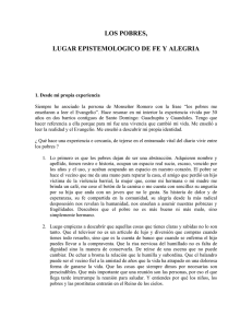 Los pobres, lugar epistemológico de Fe y Alegría, J. Cela, S.J., 2005
