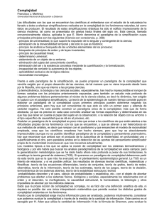 Complejidad - Universidad Complutense de Madrid