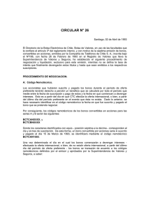 circular n° 26 - Bolsa Electrónica de Chile