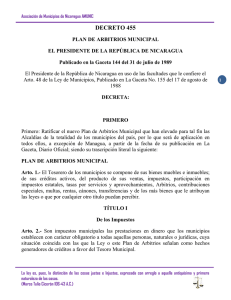 Decreto 455 Plan de Arbitrios Municipal
