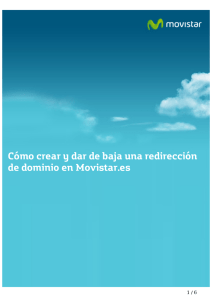 Cómo crear y dar de baja una redirección de dominio en Movistar.es