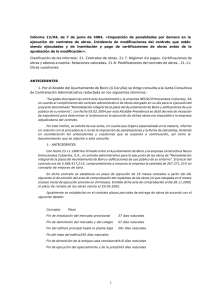 Informe 13/04, de 7 de junio de 2004. «Imposición de penalidades