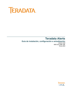 Teradata Alerts Guía de instalación, configuración e actualización