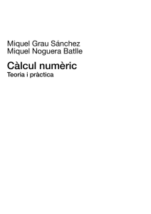 Càlcul numèric - Facultad de Ciencias