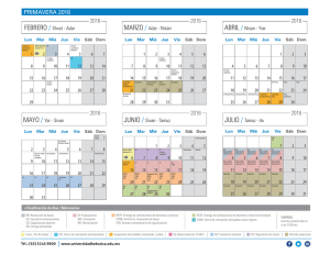 Calendario Academico Otoño 2015