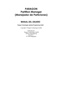 PARAGON Partition Manager (Manejador de Particiones)