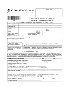 Formulario de solicitud de acceso del paciente a los registros