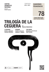 Nº 78 TRILOGÍA DE LA CEGUERA, de Maurice Maeterlinck.