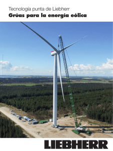 Tecnología punta de Liebherr Grúas para la energía eólica