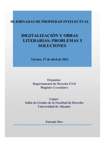 digitalización y obras literarias: problemas y soluciones