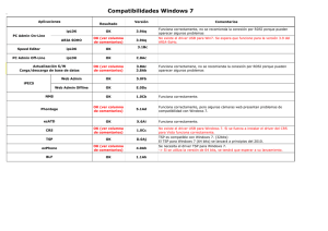 Tabla Compatibilidad Windows7