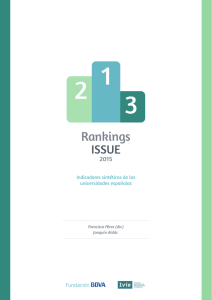 Rankings ISSUE 2015. Indicadores sintéticos de