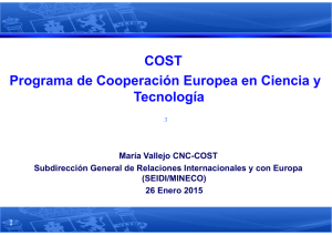 COST Programa de Cooperación Europea en Ciencia y Tecnología