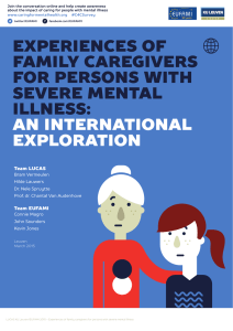 experiences of family caregivers for persons with severe mental