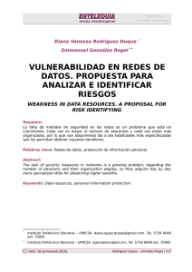 VULNERABILIDAD EN REDES DE DATOS. PROPUESTA PARA