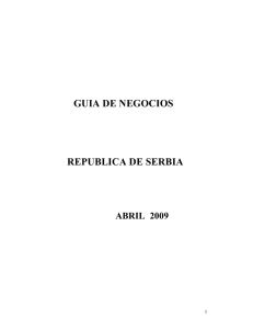 GUIA DE NEGOCIOS REPUBLICA DE SERBIA