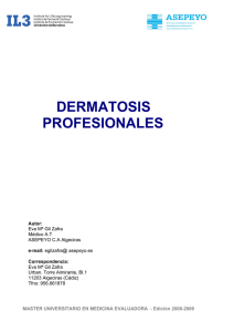 Dermatosis Profesionales. Eva Mª Gil Zafra