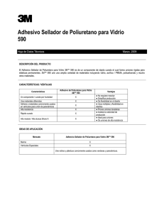 Adhesivo Sellador de Poliuretano para Vidrio 590