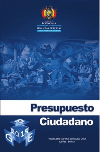 Presupuesto Ciudadano 2015 - Ministerio de Economía y Finanzas