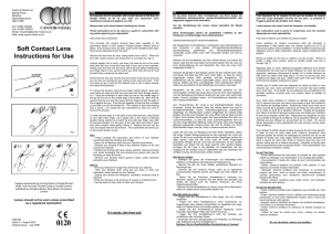 Soft Contact Lens Instructions for Use