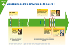 Cronograma completo sobre la estructura de la materia