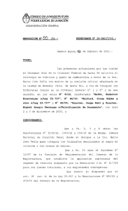 CONSEJO DE LA MAGISTR, \TURA - Poder Judicial de la Nación