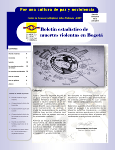 Boletín estadístico de muertes violentas en Bogotá
