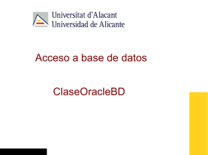 Acceso a base de datos ClaseOracleBD