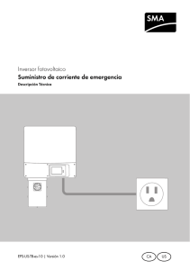 Suministro de corriente de emergencia - Descripción Técnica
