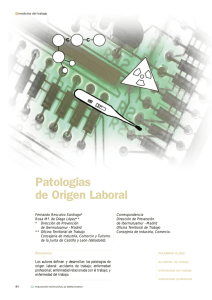 Patologías de origen laboral.