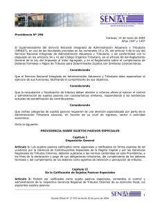 Providencia Nº 296 Caracas, 14 de Junio de 2004 Años 194º y 145º