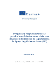Preguntas y respuestas técnicas sobre gestión - Erasmus+
