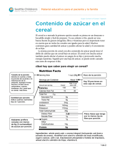 PE2214S Sugar Content of Cereal - Spanish