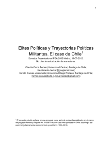 Elites Políticas y Trayectorias Políticas Militantes. El caso de Chile