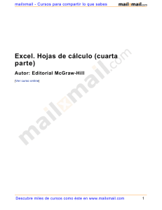 Excel. Hojas de cálculo (cuarta parte)
