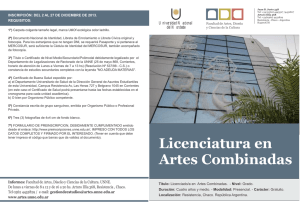 diptico ARTES COMBINADAS - Universidad Nacional del Nordeste