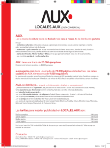 Contacto Las tarifas para insertar publicidad en LOCALES.AUX son: