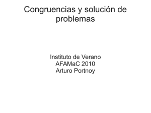 Congruencias y solución de problemas