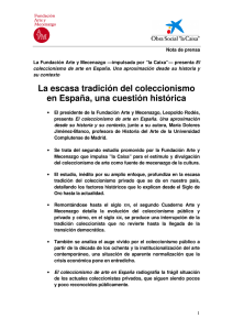 La escasa tradición del coleccionismo en España, una cuestión