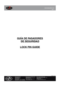guía de pasadores de seguridad lock pin guide