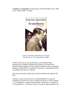 critica al libro aramburu. la biografía