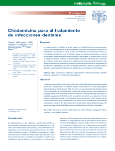 Clindamicina para el tratamiento de infecciones dentales