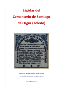 Lápidas del Cementerio de Santiago de Orgaz (Toledo)