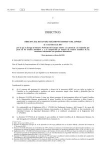 DIRECTIVA (UE) 2015/ 254 DEL PARLAMENTO