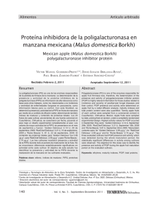 Proteína inhibidora de la poligalacturonasa en manzana mexicana